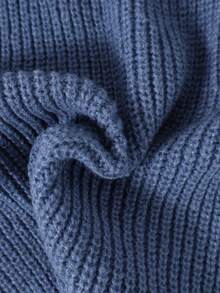 1pc Boys & Teens' Simple Stylish Solid Color Comfortable Casual Outdoor Zip-Up Warm Thick Knit Sweater, Spring/Autumn/Winter