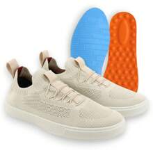 KnitFest Men's Casual Shoes Stitched Sole With Gel Insole Prime Shipping - Knit-creme - View 1
