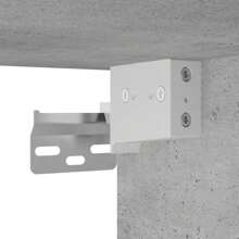 Ensemble de 2 armoires murales en bois d'ingénierie aspect béton gris, solutions de rangement modernes pour la cuisine ou le salon