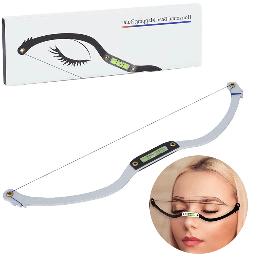 Eyebrow Ruler Metal Positioning Semi-Permannet Line Ruler Horizontal ...