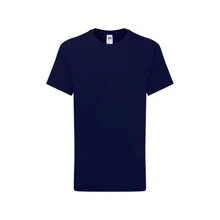 Fruit of the Loom Childrens/Kids Plain TShirt (Deep Navy) - 195gsm 100% Ringspun Cotton - 藍色 - 查看 1