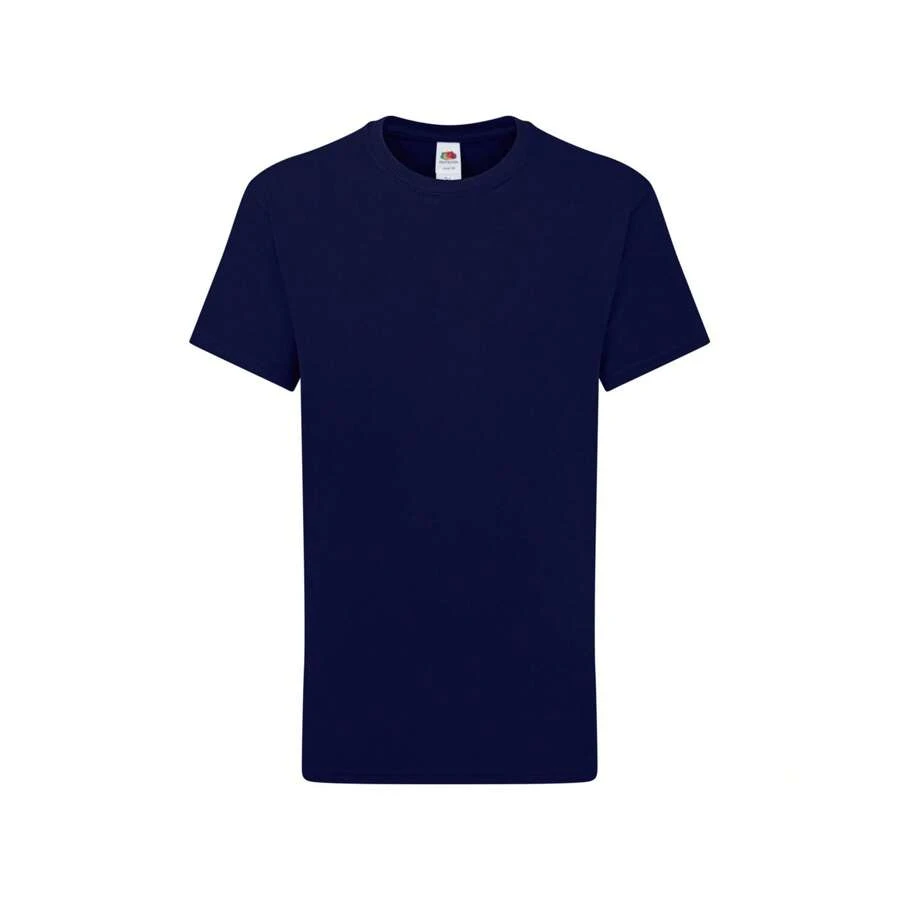 Fruit of the Loom Childrens/Kids Plain TShirt (Deep Navy) - 195gsm 100% Ringspun Cotton - 藍色 - 查看 1