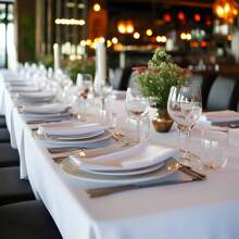 1pc Elegant White Rectangle Polyester Tablecloth - Multipurpose, Washable, Suitable For Weddings, Birthdays, Anniversaries, Bachelor Parties, Graduations, Reunions, Holiday Events And Home Decor, Fit For Christmas, Halloween, Thanksgiving, New Year And Valentine's Day