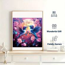 具有挑战性的鸟形木制拼图 - 独特的不对称形状，适合成人和家居装饰 - 生日、圣诞节、情人节的理想礼物 - 彩色 - 查看 5