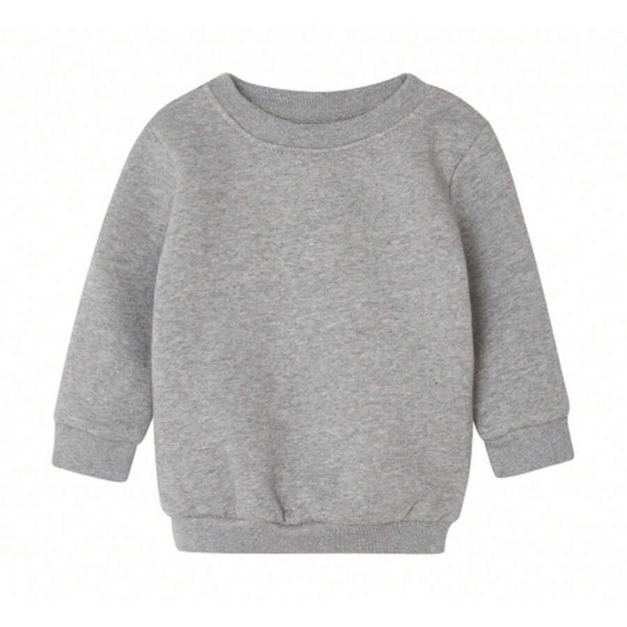 Babybugz Baby Essential Sweatshirt (Heather Grey Melange) - Grey - View 1