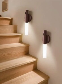 Applique murale à détection de mouvement LED, lampe murale à détection de mouvement intelligente, veilleuse portable amovible magnétique, contrôle par capteur intelligent, maison, veilleuse de camping portable, veilleuse de camping magnétique, lampe à capteur, veilleuse à détection de mouvement humain, chargement de type C, veilleuse intelligente, convenant pour le couloir, la chambre, l'armoire, le comptoir, les escaliers, le placard, la table de chevet