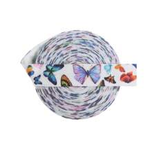 Bristlegrass Print Fold Over Elastic FOE 5/8" 3/4" 15mm 20mm Cartoon Dog Cat Heart Dot Satin Spandex Band Webbing Tape Headband Hair Tie Bracelet Dress Sewing Trim