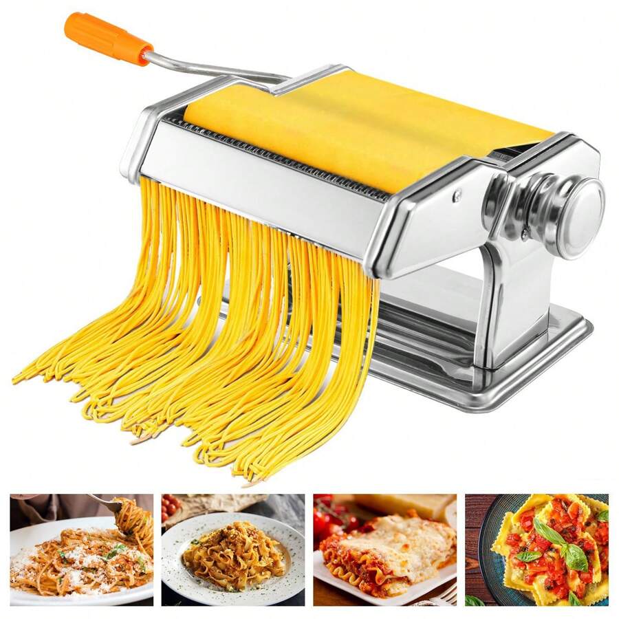 Pasta Maker Roller Machine Fettuccine Noodle Maker With 9 Thickness Settings Stainless Steel For Christmas New Year Party Family Dinner Mother Day Festival