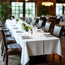 1pc Elegant White Rectangle Polyester Tablecloth - Multipurpose, Washable, Suitable For Weddings, Birthdays, Anniversaries, Bachelor Parties, Graduations, Reunions, Holiday Events And Home Decor, Fit For Christmas, Halloween, Thanksgiving, New Year And Valentine's Day