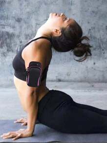 1 Piece Universal Waterproof Mobile Phone Arm Bag With Double Layer Zipper : The Perfect Outdoor Sports Arm Bag For Men & Women - Adjustable Band For Running, Hiking, Cycling & More! Securely Store Your Mobile Phones/Earphones/Small Charging Treasures/Cosmetics/Keys While Exercising Sport Bag For Sports For Fitness For Exercise Travel Bag For Vacation For Women Travel Essential Durable For Hiking - Pink - View 3