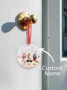 1件定制名字挂饰，个性化名字亚克力挂饰，姐妹情深个性化挂饰，定制姐妹挂饰，姐妹挂饰，闺蜜挂饰，送给挚友的圣诞礼物，定制姐妹名字挂饰，悬挂式饰品，纪念装饰，场景装饰，房间装饰，家居装饰，圣诞礼物用品 - 10*11.4厘米 - 查看 2