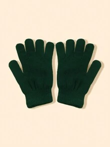 1 Pair Of Solid Color Full Finger Knitted Gloves, Unisex, Y2K Style Outdoor Windproof Casual Winter Warm Gloves Suitable For Commuting Daily Use - Fingerless Gloves - View 27