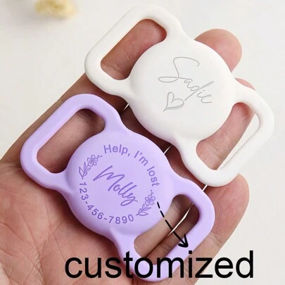 Tag Pet Collar Holder, Dog Collar Air Tag Case, Dog Name Tag, Custom Air Tag Case, Silicone Air Tag Case,Animal Collar Tag,Pet Tag Collar