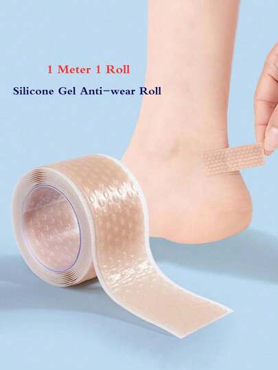 1m/卷硅胶防摩擦自粘保护垫，女士脚跟水泡垫，可剪裁以适应任何形状，适合高跟鞋