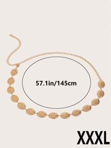 1pc Plus Size Fashion Waist Chain, Retro Boho Chic Floral Retro Patterned Waist Belt, Accessory For Dresses, Suits, Jeans, Suitable For Daily, Party, Vacation, Gift For Friends, Mothers, Girlfriends, Birthdays, Valentine's Day Summer School