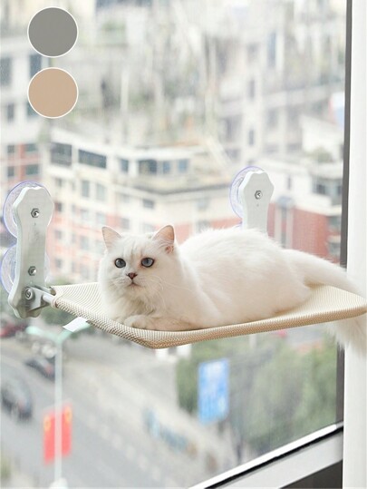 1 Stück Katzen-Hängematte, Haustier-Hängematte, Fenster-Bett mit Saugnapf, faltbare Balkon-Hängematte, Glas-Korb für kleine und mittlere Katzen, Haustier Zubehör