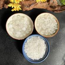 100g Natural White Crystal Crushed Stone Decor Pebbles For Aquarium, DIY, Succulent Plant, Home Garden Decoration - Cotton White - View 4