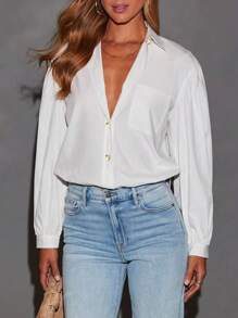 Women's High-End Loose Office Wear Long Sleeve Vintage Blouse, Spring & Summer