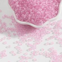4mm 300pcs Transparent Glass Seed Beads,Small Craft Beads,Small Beads,Pony Beads,Mini Spacer Beads, Loose Beads, Craft Small Glass Beads For For Jewelry Making For DIY Craft