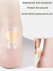 10pcs Gel Heel Protectors: Adhesive Blister Pads For Heel Liners, Shoes Stickers, Pain Relief & Foot Care Cushion Grip Clear