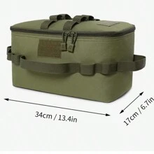 1 pieza Bolsa de almacenamiento plegable para campamento militar y exteriores, organizador de utilidades de cocina portátil, de gran capacidad