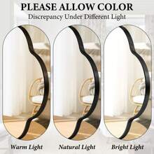 Decorative Wall Mirror 24inch, Irregular Wall Mirror With Metal Frame, Four-Leaf Clover Shaped Bathroom Vanity Wall Mirror, Art Deco Mirror For Living Room, Bedroom, Entryway Gifts