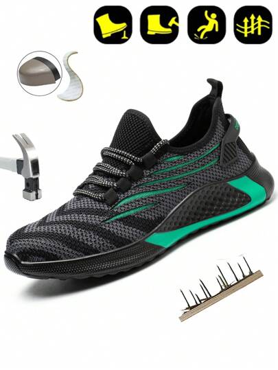 UMBURLLY Damskie buty z metalowymi noskami, z materiału Kevlar, odpornego na przebicia, oddychające, lekkie, odpowiednie do pracy o każdej porze roku