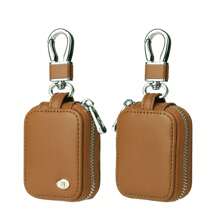 1 Estuche de auriculares de alta calidad PU, anti-arañazos, anti-caídas, con hebilla anti-pérdida pequeña, disponible en una variedad de colores para colgar de la cuerda de la bolsa, compatible con Airpods 1/2, 3, 4/Pro/Pro2 - Estuche protector para auriculares inalámbricos, regalo para Navidad, Halloween y otras festividades