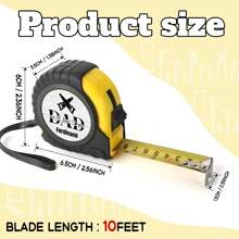 1 Peça Fita Métrica Personalizada para Pai, Texto Personalizado, Fita Métrica Bloqueável, Presente Criativo para o Dia dos Pais, Presente de Aniversário Personalizado para Pai, Presente de Aniversário para Marido, Presente do Dia dos Pais, Multifuncional, Ornamental, Anti-Mofo, Reutilizável, Alta Qualidade, Colorida, Moderna, Personalizada, Presente Único para Formatura