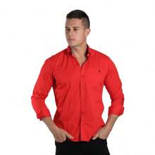 Camisa Lisa para Hombre - Muletta - Rojo - Ver 1