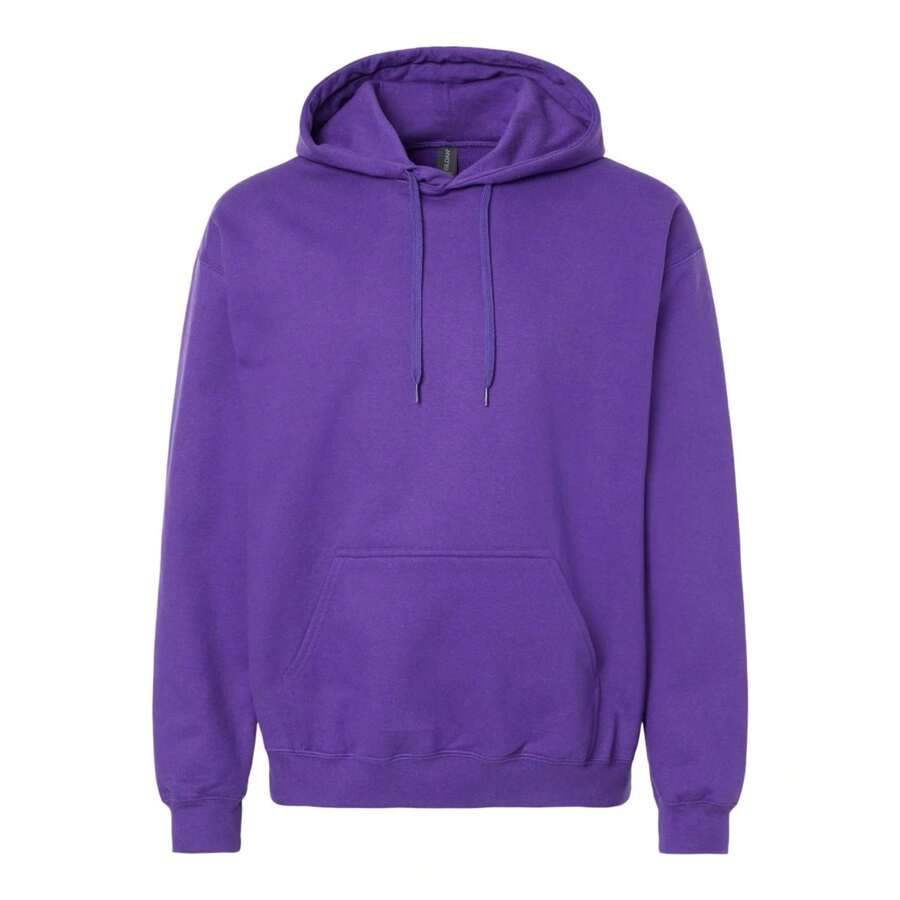 Gildan Unisex Adult Softstyle Fleece Midweight Hoodie (Purple) - 285gsm - Purple - View 1