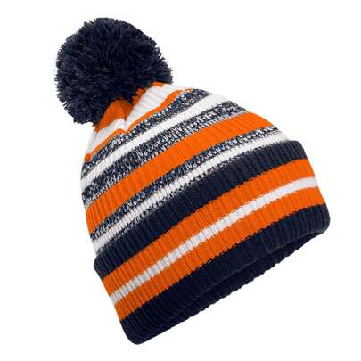 Berretto da tifoso multisport (blu navy francese/arancione/bianco)