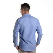 Camisa Lisa para Hombre - Muletta - Azul - Ver 2