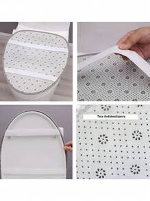 Premium Plush 3 Piece Bathroom Set, Universal Fit Toilet Seat Cover, Contoured Toilet Base Rug With Reinforced Edge And Rectangular Rug For Washroom Or Shower Area, Made From Soft And Absorbent Materials, Available In A Wide Range Of Colors To Choose From. - 灰色 - 查看 5