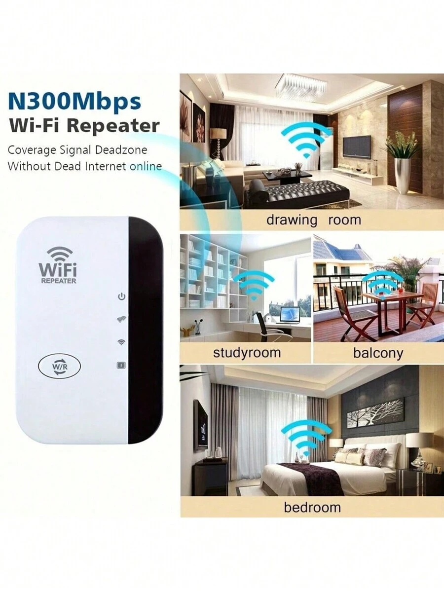 1 300Mbps 远程 WiFi 信号增强器中继器 - 扩展 WiFi 覆盖范围、可靠连接、 - 查看 1
