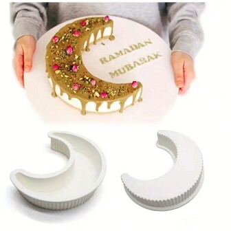 1 件新月硅胶蛋糕模具、慕斯蛋糕盘、面包和披萨烘焙模具、厨房烘焙工具、装饰生日盘子厨房配件厨房装饰桌托盘托盘水果托盘托盘装饰