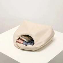 Stylish Twist Square Bag, Solid Color Top Clutch Bag, Simple And Versatile Commut