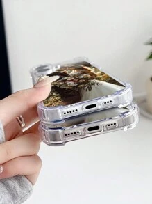 1pc Customized Photo TPU 1.0 Transparent Phone Case Compatible With Iphone 15 Pro Max/Compatible With IPhone 16 Pro Max/Compatible With IPhone 17 Air/Compatible With IPhone 17 Pro Max, S24U/A36/A17, And Other Models,International Version, Not The Domestic Version, Customized Gifts - Clear - View 7