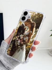 1pc Customized Photo TPU 1.0 Transparent Phone Case Compatible With Iphone 15 Pro Max/Compatible With IPhone 16 Pro Max/Compatible With IPhone 17 Air/Compatible With IPhone 17 Pro Max, S24U/A36/A17, And Other Models,International Version, Not The Domestic Version, Customized Gifts - Clear - View 4