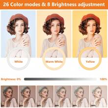 Anneau lumineux de selfie PEYOU de 12"/186 cm avec trépied pour téléphone portable, 38 modes RVB, réglable et gradable, trépied de table avec anneau lumineux, lumière de selfie pour maquillage à LED avec trépied flexible et support pour téléphone, pour iPhone, Android, téléphone portable, caméra, sans batterie requise, 143 modes de couleur d'anneau lumineux de selfie, convient pour la photographie et l'enregistrement vidéo, l'enregistrement de selfie vidéo, les réunions Zoom, le selfie manuel, les activités en plein air, les interviews, la diffusion en direct, le vlogging
