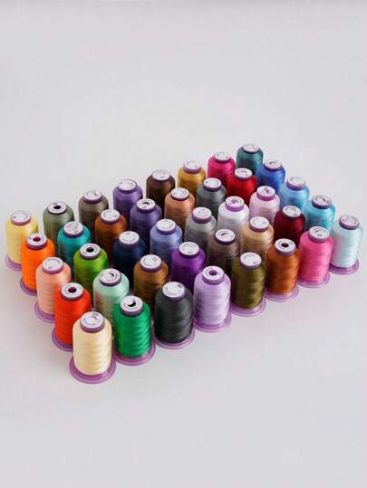 5 piezas de hilo bordado de poliéster, 120D/2, 504 metros cada - ideal para máquina de coser y tejer, colores surtidos