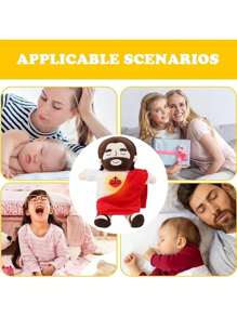 ESTUCHELANDIA Peluche Jesús Respirador con Luz, Sonido y Simulación de Respiración, Peluche de Diosito que respira, Muñeco Dios Interactivo Relajante con Función Musical, Iluminación en el Pecho y Movimiento Suave, Juguete Confortable para Niños y Adultos, Ideal para Regalo, Decoración y Descanso - Material Suave de Alta Calidad, Seguro para la Piel - Perfecto para Relajar y Dormir - Control de Encendido en el Pie, Funciona con Baterías (no incluidas), Diseño Adorable para Hogar, Habitaciones Infantiles y Espacios de Descanso Familiar - Rojo - Ver 6