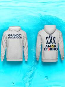 HOODIE sudadera america tricampeon AMOR ET3RNO campeon - Gris Claro - Ver 1