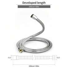 手持花洒，强劲水压，带过滤功能，喷雾模式、雨淋模式、脉冲模式，配备不锈钢加密软管和可调节花洒臂，适用于浴室，浴室配件，浴室工具 - 灰色 - 查看 9