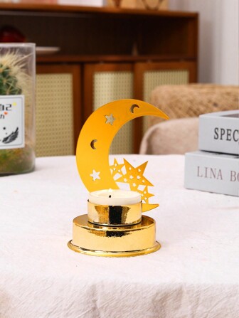 1 ST Rama Ljusstake, Bordscenterdekoration Bröllopsfest Bröllopsdag Hemdekoration levande ljus, middagsdekoration, stjärna, måne, lykta dekoration