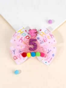 1 Stück Neue Jahr Geburtstag Haarclips, glücklicher Geburtstag Buchstaben Muster & glänzender Glitzer Geburtstagshüte & Haarknäul Dekoration Mädchen Haarbögen, Festliches Haarsschmuck, Alles Gute zum Geburtstag