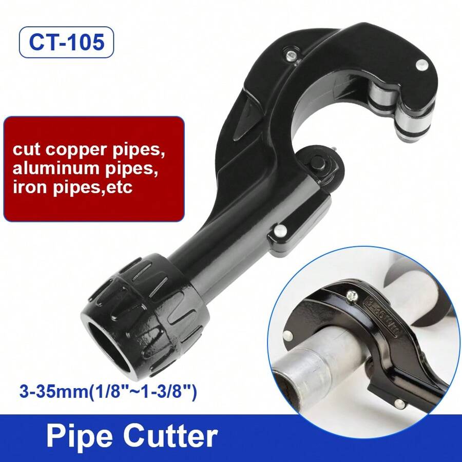 Pipe Cutter 3-35mm With Deburring Tool Bearing-Type Pipe Cutter For Copper Stainless Steel Hose Water Pipe Cutting - Black - View 1
