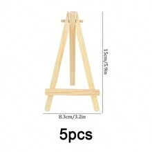 Set de 10 piezas de caballetes de madera miniatura, soporte de exhibición triangular de escritorio, soporte para tarjetas de mesa para bodas, soporte para pintura y artesanía - Multicolor - Ver 12