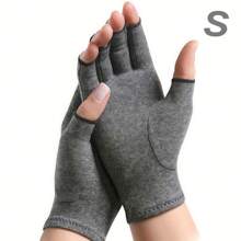 1 Paar Premium fingerlose Kompressionshandschuhe für Handpflege, Tippen, Arbeit, Sport, Gelenk-Wärme, offener Finger Handgelenkstütze, Daumen-Halbfinger-Handschuhe für Frauen & Männer