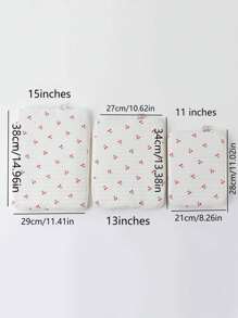 11 Inch 13 Inch 15 Inch Cherry Pattern, Ditsy Floral Light Love Simple Zipper Laptop Tablet Computer Case, Suitable For Women Work And, Also Very Suitable As A Teacher Gift, Backpack, College Supplies, Back To School, School Supplies, Teacher And College Student Classroom And Laptop Bag, Classroom Bag, Storage Bag, Classroom Organization Bag - White - View 5